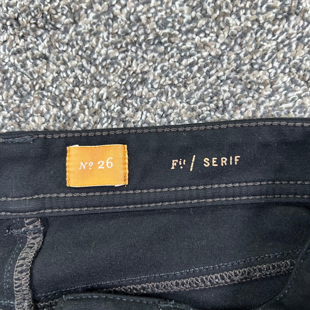 Pilcro and the Letterpress Serif Legging Pants Black Womens 26 Slim Velvet Felt - Picture 7 of 14